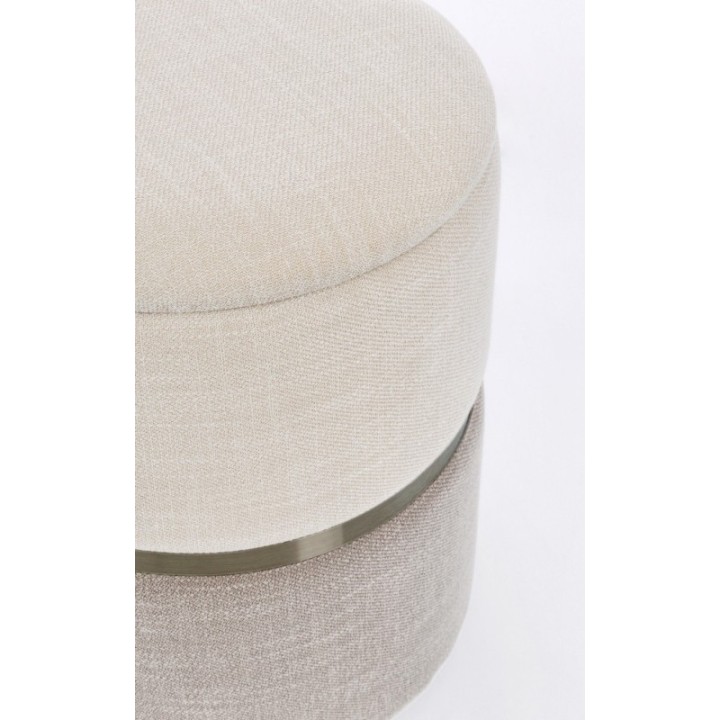 Bizzotto Pouf contenitore Radinka bianco grigio Ø 31,5 cm