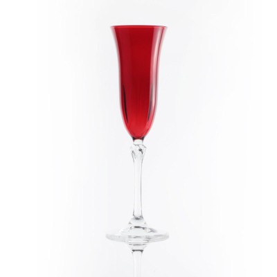SET 6 CALICE FLUTE DOVY RUBINO-NATALE