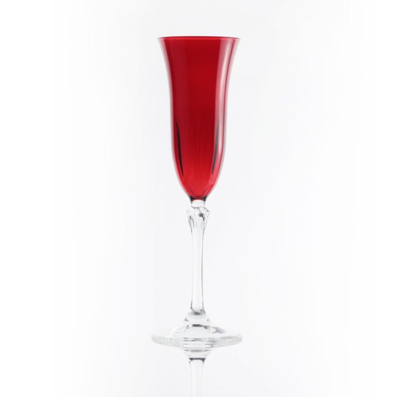SET 6 CALICE FLUTE DOVY RUBINO-NATALE
