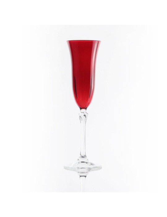 SET 6 CALICE FLUTE DOVY RUBINO-NATALE