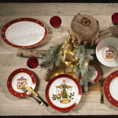 SET 18PZ TAVOLA  WINTER GIFT NATALE  2