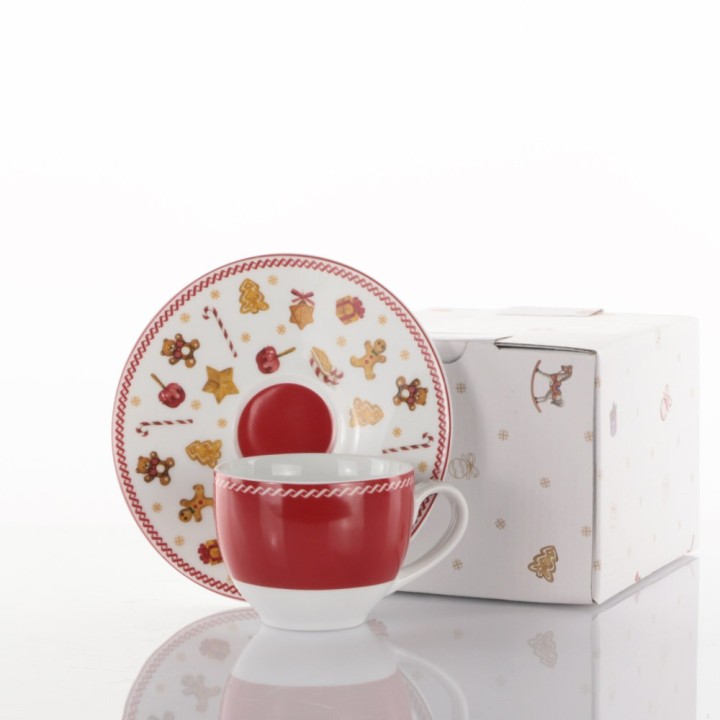 Weissestal Set di 2 tazze da tè con piattino Sweet Natale