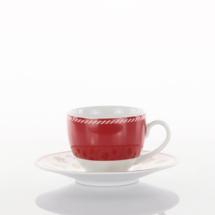 Weissestal Set di 2 tazze da tè con piattino Sweet Natale