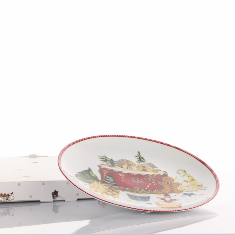 Piatto Panettone Villaggio Sweet Natale Ø28 cm...
