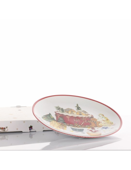 Piatto Panettone Villaggio Sweet Natale Ø28 cm...