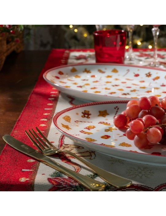 VASSOIO OVALE 36CM SWEET NATALE