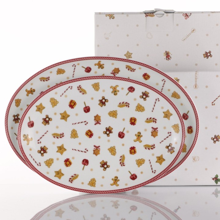 Weissestal Vassoio ovale Sweet Natale lungo 36 cm