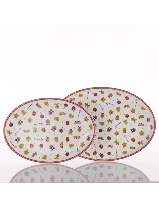 VASSOIO OVALE 36CM SWEET NATALE