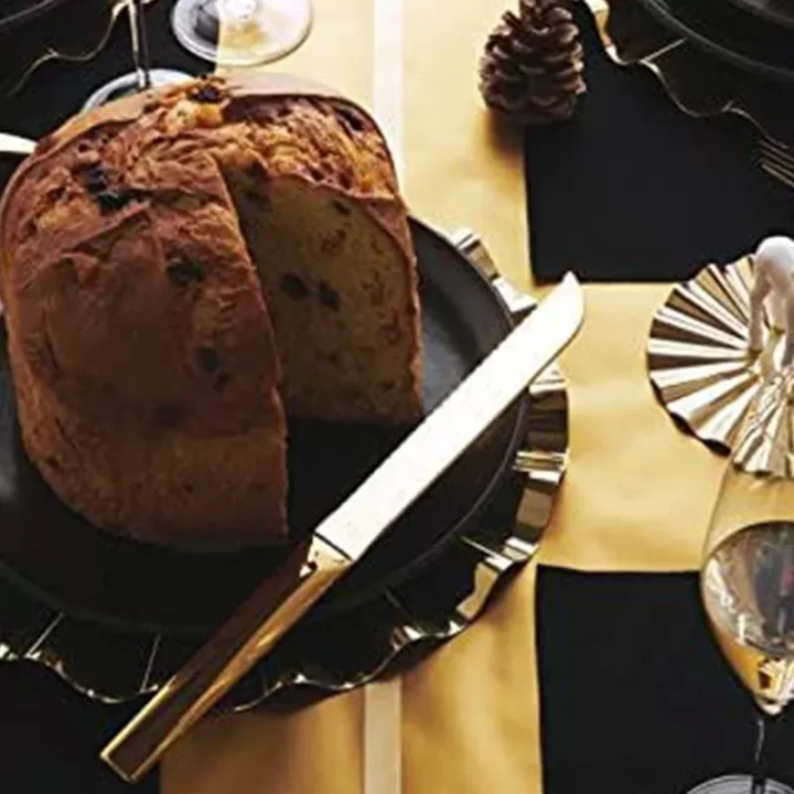 Sambonet Coltello da panettone Living PVD gold lungo 32 cm