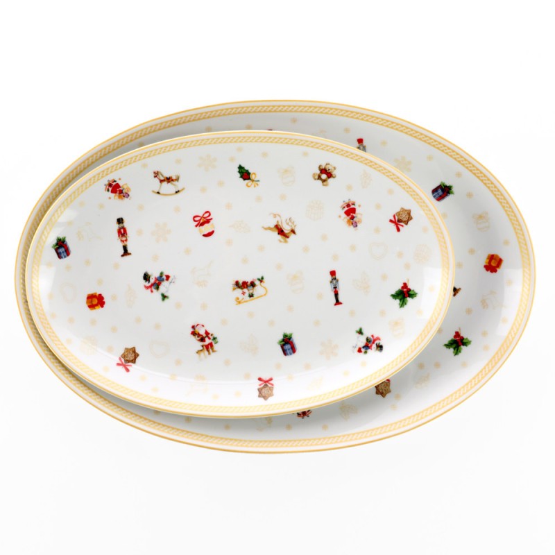 Vassoio Ovale 31 cm Toys Natale in Porcellana –...