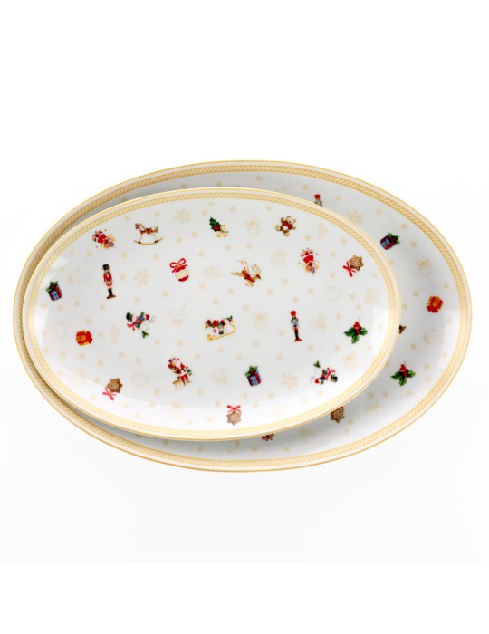 Vassoio Ovale 31 cm Toys Natale in Porcellana –...