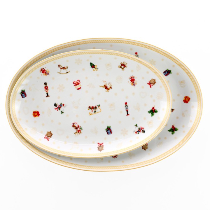 Weissestal Vassoio ovale Toys Natale lungo 31 cm