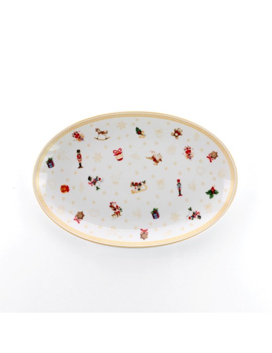 Vassoio Ovale 31 cm Toys Natale in Porcellana – Weissestal