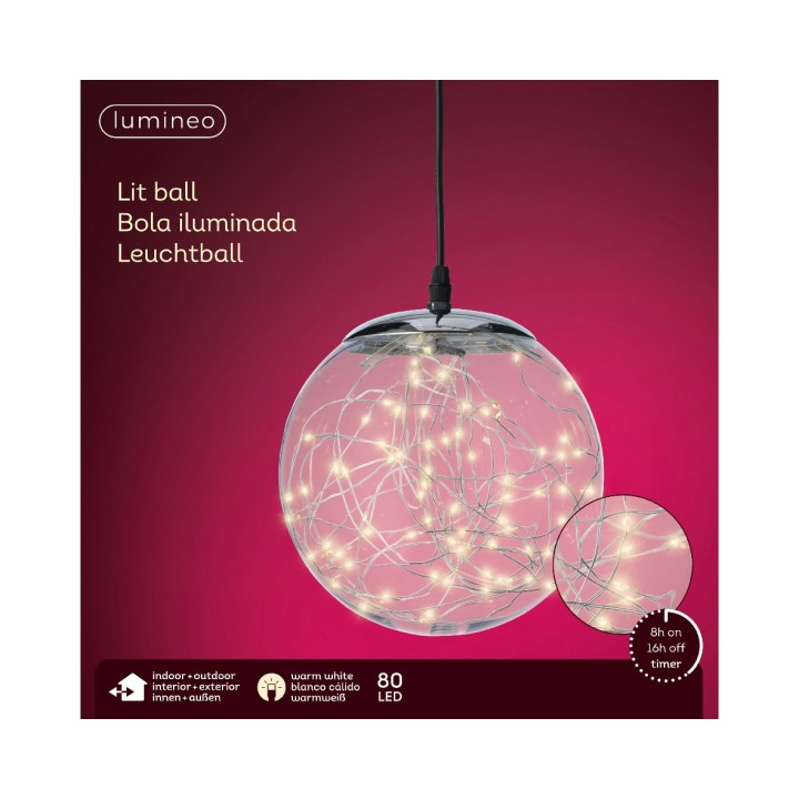 Kaemingk Sfera luminosa da appendere 80 micro LED Ø 20 cm