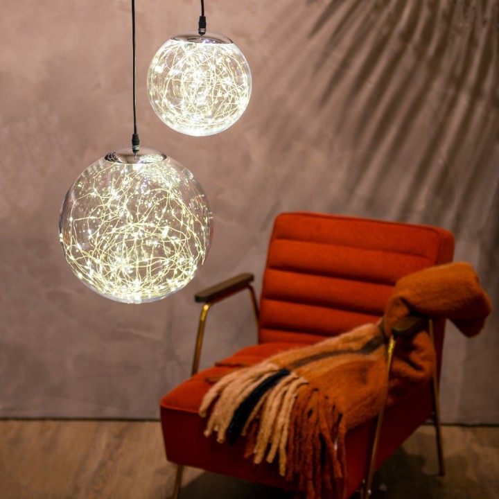 Kaemingk Sfera luminosa da appendere 80 micro LED Ø 20 cm