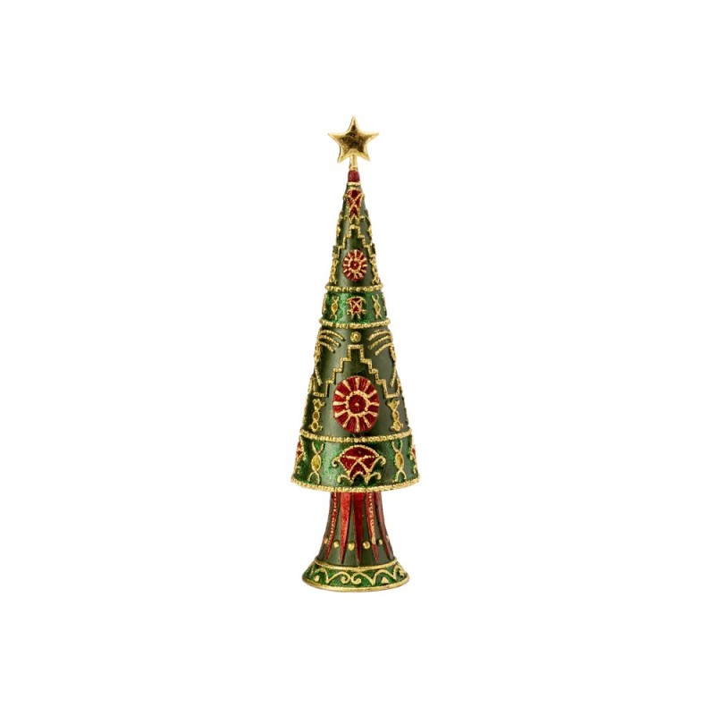Albero di Natale Decorativo Trad Green Palais Royal H33cm in Resina Verde