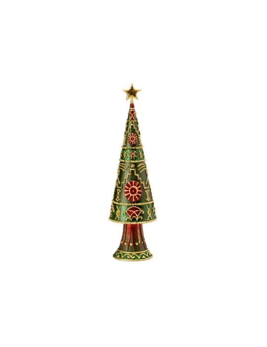 Albero di Natale Decorativo Trad Green Palais Royal H33cm in Resina Verde