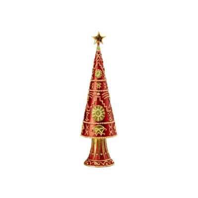 Albero di Natale Decorativo in Resina Rossa 33 cm - Lamart
