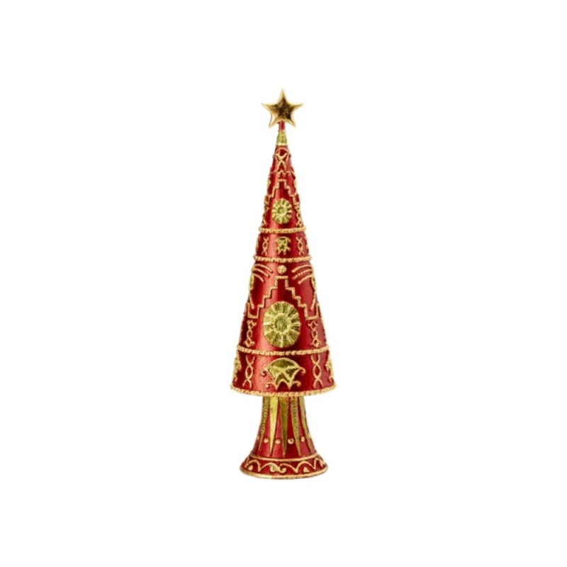 Albero di Natale Decorativo in Resina Rossa 33 cm - Lamart