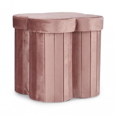 POUF CONT. JOCELYN VELLUTO ROSA ANTICO