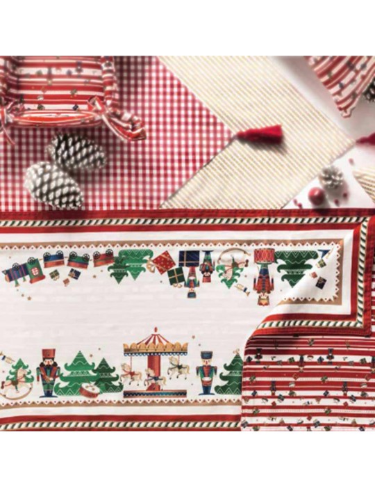 Runner “Lo Schiaccianoci” 45x140 cm Brandani – Double Face Natale