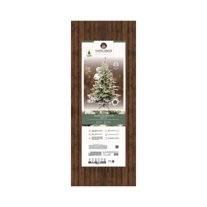 Kaemingk Albero innevato Grandis 210 cm 550 micro LED