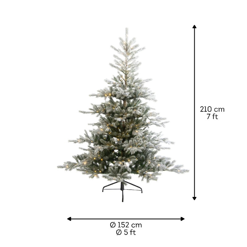 Albero di Natale Innevato Grandis H210 cm con...