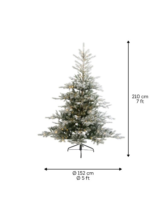 Albero di Natale Innevato Grandis H210 cm con...