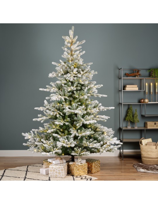 Kaemingk albero natalizio Grandis innevato con...