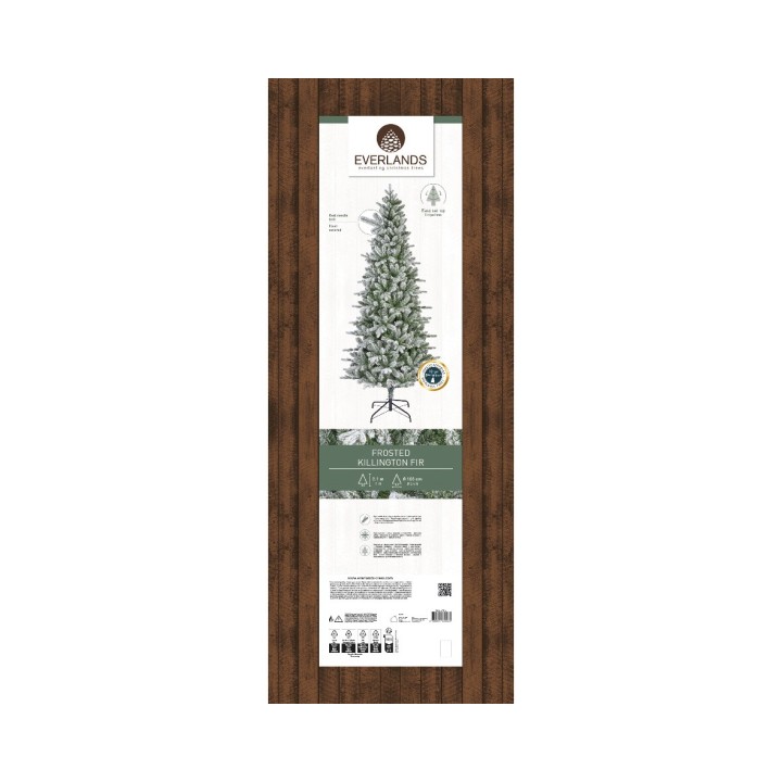 Kaemingk Albero di Natale innevato Killington 210 cm