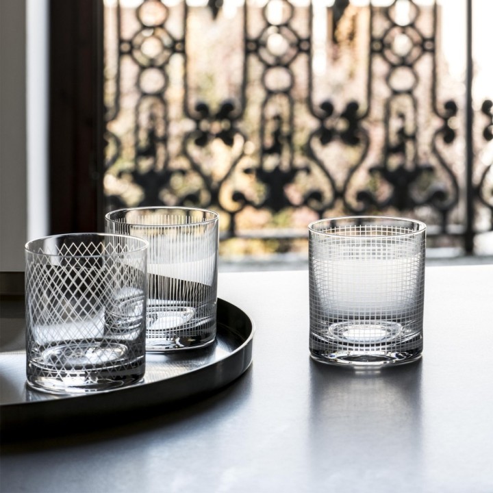 KnIndustrie Set di 6 tumbler Quaderni Quadri da 280 ml
