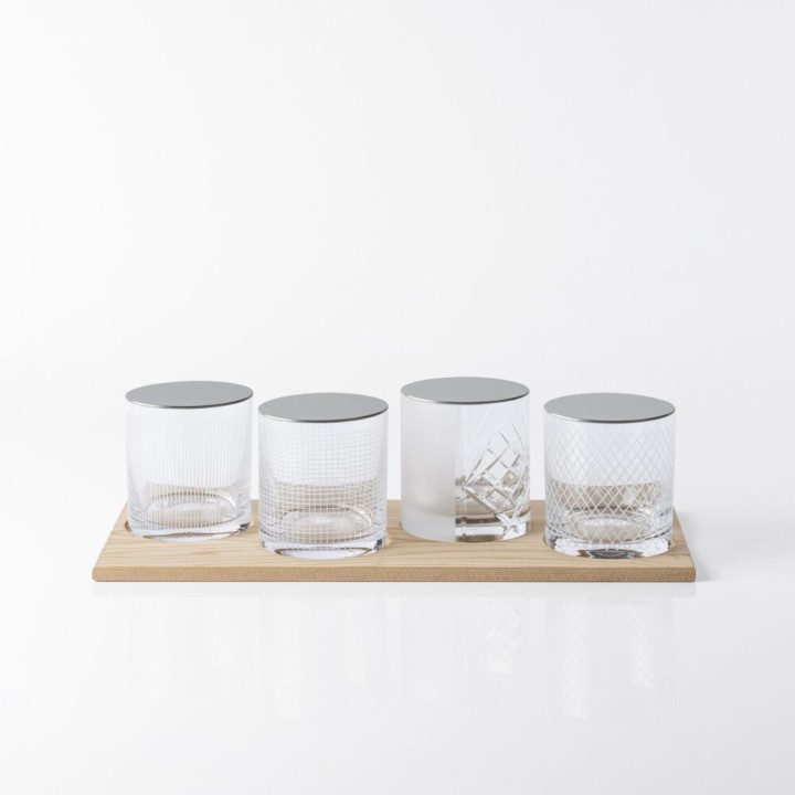 KnIndustrie Set di 6 tumbler Quaderni Righe da 280 ml