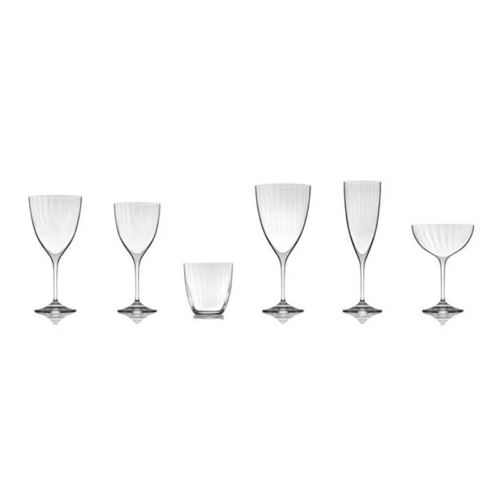 KnIndustrie Set di 6 calici da vino rosso Lines da 400 ml