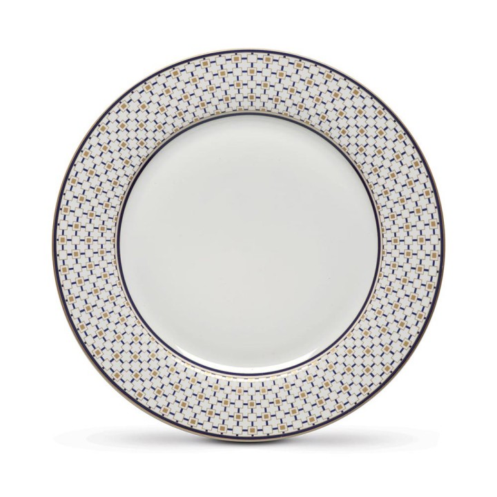 Pozzi Milano Set di 18 piatti Charles bianca e blu