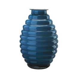 Onlylux Vaso Anelli opale e blu Orion alto 30 cm