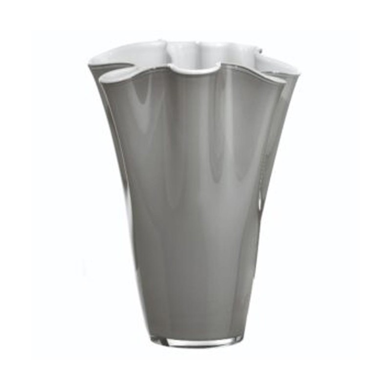 Vaso Wave Grigio h40 in Vetro Soffiato Onlylux – Eleganza Senza Tempo