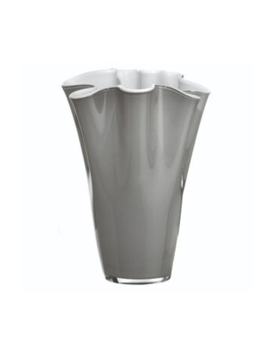 Vaso Wave Grigio h40 in Vetro Soffiato Onlylux – Eleganza Senza Tempo