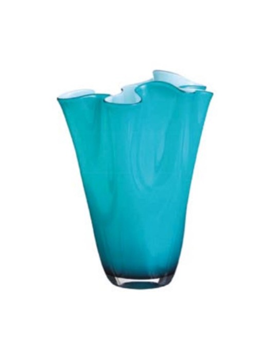 Vaso da Tavolo Wave Opale/Baltic Green – Vetro Soffiato H40 Onlylux