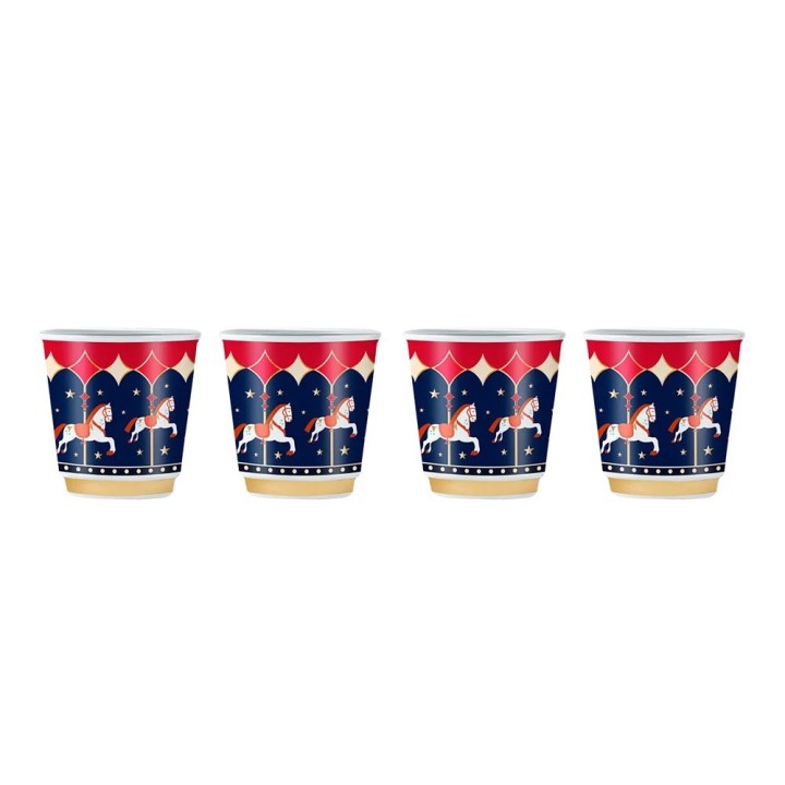 Bialetti Set di 4 bicchierini con cavalli da giostra 90 ml