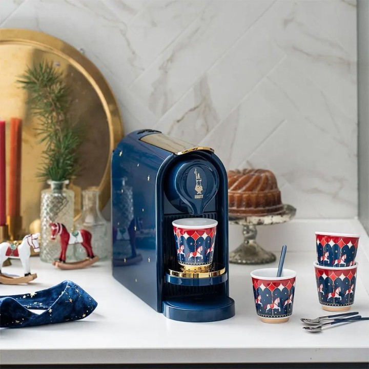 Bialetti Set di 4 bicchierini con cavalli da giostra 90 ml