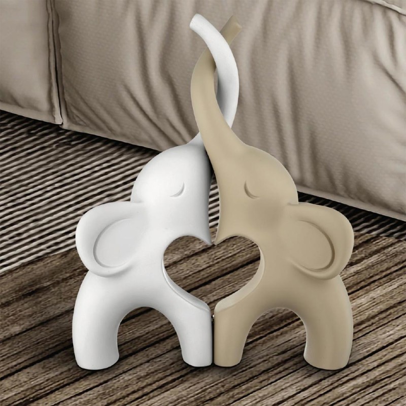 COPPIA ELEFANTINI 13X10 NOCCIOLA