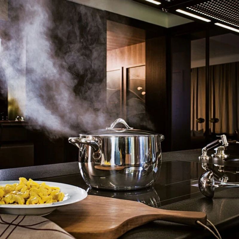 Casseruola Alta 2 Maniglie Cm 20 Kikka Inox