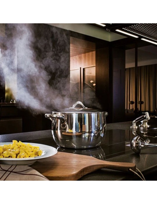 Casseruola Alta 2 Maniglie Cm 20 Kikka Inox