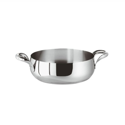 Casseruola Bassa 2 Maniglie Cm 24 Kikka Inox