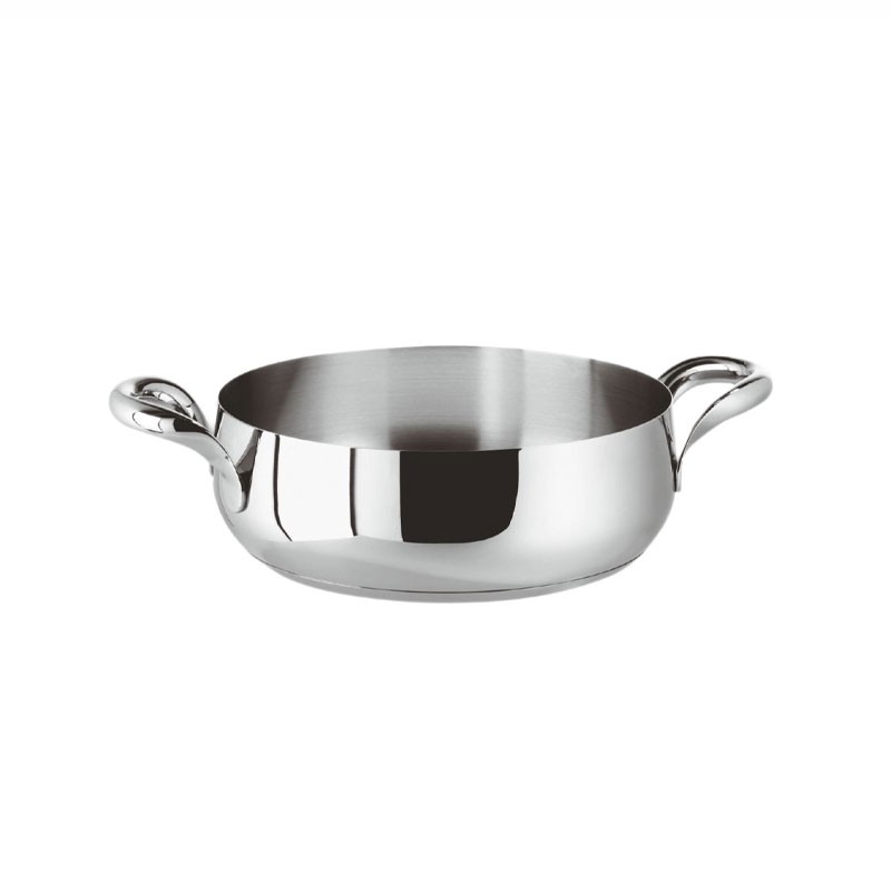 Casseruola Bassa 2 Maniglie Cm 24 Kikka Inox