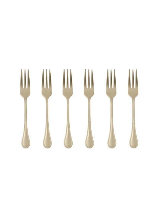 SET 6 FORCH. DOLCE ROYAL PVD CHAMPAGNE ANTIQUE
