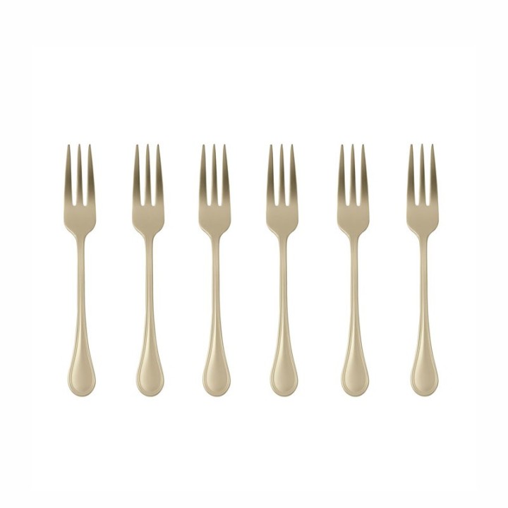 Sambonet Set di 6 forchettine Royal PVD Champagne Antique