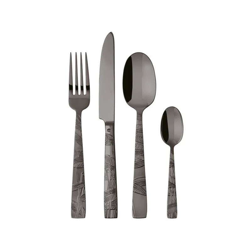 SET 24 POSATE JUNGLE PVD BLACK