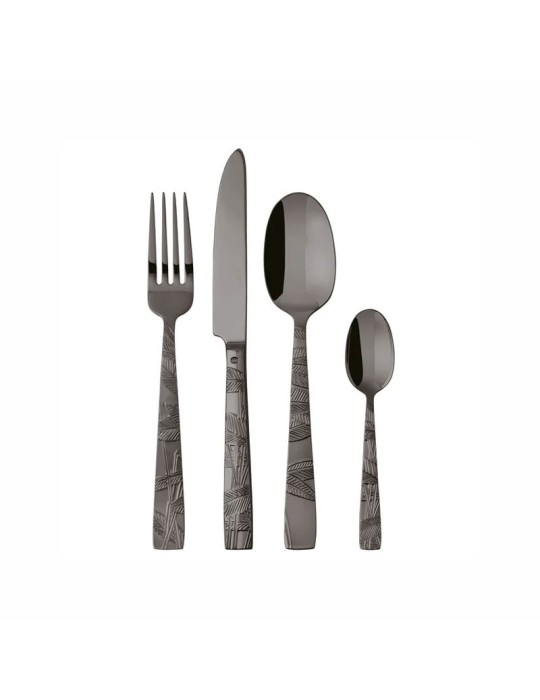 SET 24 POSATE JUNGLE PVD BLACK