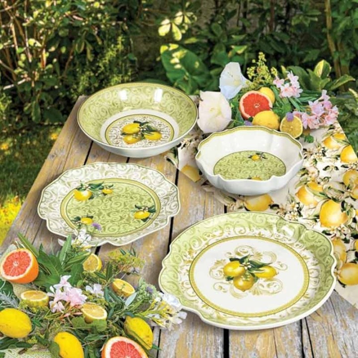 Brandani Centrotavola Limoni in ceramica Ø 44 cm